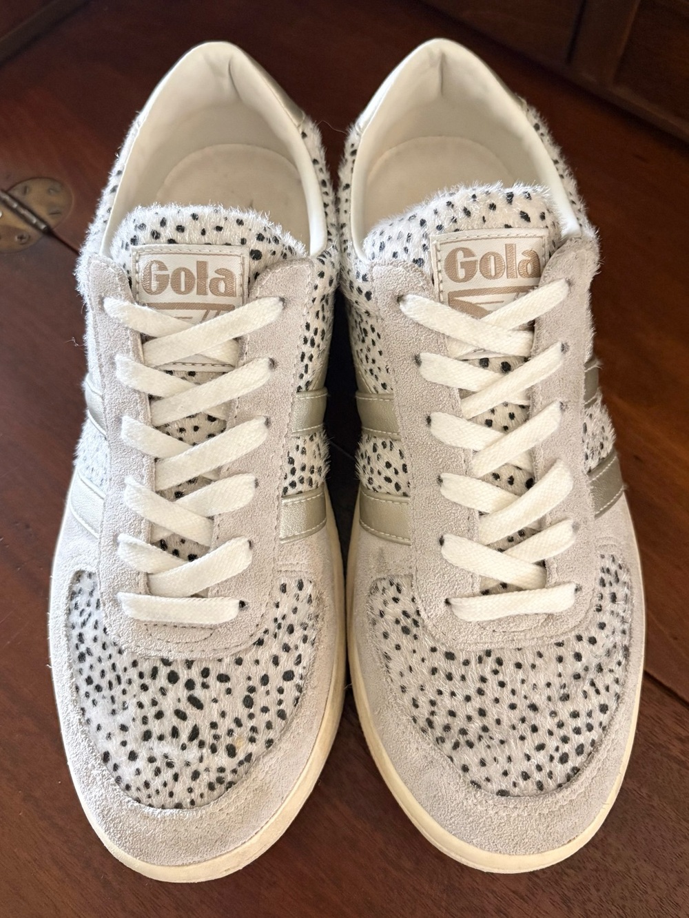 Gola Grandslam Savanna Cheetah Leather Suede Sneakers | Size 7